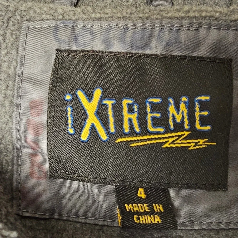 iXtreme Boys Puffer Jacket Blue White Gray Winter Hooded Size 4 Good‎ GUC